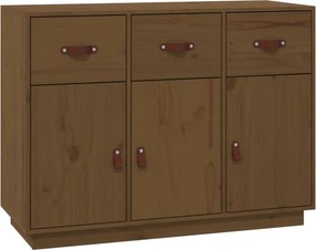 vidaXL mézbarna tömör fenyőfa tálalószekrény 100 x 40 x 75 cm