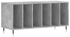 betonszürke szerelt fa hanglemezszekrény 100 x 38 x 48 cm