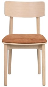 Konyakbarna-natúr színű bőr utánzat étkezőszék szett 2 db-os Wolcott – Rowico