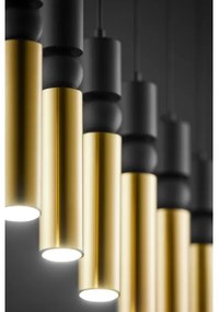 Jupiter 2008 - Csillár zsinóron ALAS 6xGU10/10W/230V arany/fekete