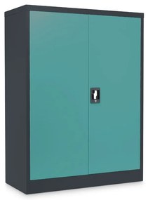 Közepes univerzális fém szekrény, 90 x 40 x 120 cm, hengerzár, zöld - ral 6033