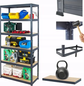 Tárolószekrény fém Premium Helios 196x100x30cm 6Px175kg Erős