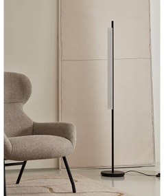 Fekete-fehér LED állólámpa üveg búrával (magasság 150 cm) Vauxall – Kave Home