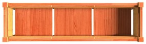 viaszbarna tömör fenyőfa kerti virágláda 110 x 31 x 70 cm