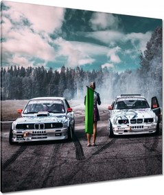 Vászonkép 80x80 Bmw Versenyzés 2 fő részére
