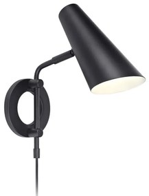 Fekete konnektorhoz csatlakoztatható fali lámpa ø 9,5 cm Cal – Markslöjd