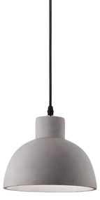 IDEAL LUX OIL-5 beton függesztett lámpa E27 foglalattal, max. 15W, 20,5 cm átmérő, szürke 129082