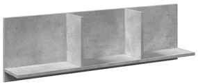 betonszürke szerelt fa faliszekrény 100 x 16,5 x 30 cm