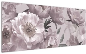 Kép - Vintage bazsarózsa virágok (120x50 cm)