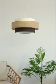 BRILAGI - Kábeles függőlámpa RESNA 1xE27/60W/230V Ø 40 cm bézs/fekete