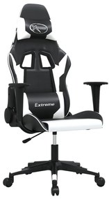 vidaXL fekete és fehér műbőr masszázsjátékszék