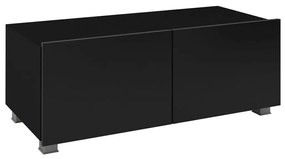 Konsimo Sp. z o.o. Sp. k. TV asztal PAVO 37x100 cm fényes fekete/matt fekete KO0131