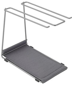 Ezüstszínű acél borospohár tartó Calix – Metaltex