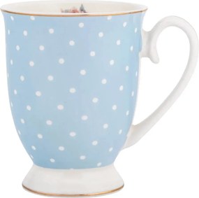Pasztell pöttyös porcelán bögre Altom Design Natalie Blue 300 ml