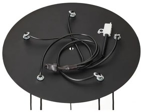 Jupiter 2014 - Csillár zsinóron ALAS 5xGU10/10W/230V fekete/arany