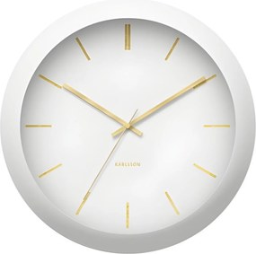 Falióra fehér nagy csendes modern falióra nappaliba, konyhába Globe