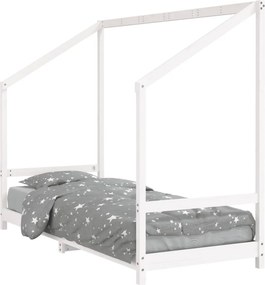 vidaXL fehér tömör fenyőfa gyerekágykeret 80 x 200 cm