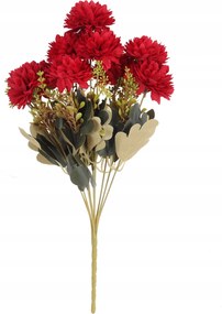 Csokor 9 Krizantém 38CM Piros Művirág Kiegészítő Kompozíció