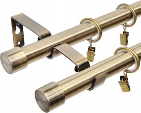 Függönykarnis Dupla Fém Smart 19 MM 5 Szín 120 CM Loft Függönykarnis