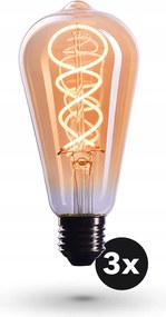 Crown Led izzó Edison E27, retro 4W , 2200 K