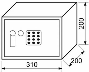 Acélszéf RS.20.EDK elektronikus zárral