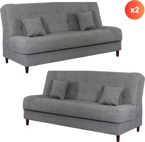 2 db-os szett, ágyazható kanapé szürke színben NEPAL