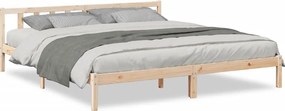 vidaXL tömör fenyőfa extra hosszú ágykeret matrac nélkül 180 x 220 cm