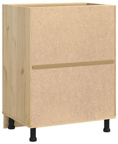 Cabinet polcokkal tárolóval Méz 60 x 46 x 81,5 cm Tömör fenyőfa