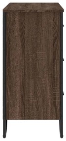 barna tölgy színű szerelt fa komód 91 x 35,5 x 74,5 cm