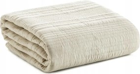 Ágytakaró Tara 220x240 cm bézs elegáns, jól látható szövésű ágytakaró