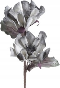 Dekorációs művirág 72 cm ezüst, habszivacs