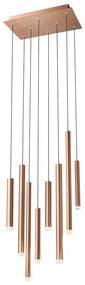 Redo 01-2047 - LED Csillár zsinóron MADISON 8xLED/4W/230V réz