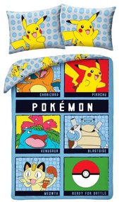 Pokémon Ready for Battle ágyneműhuzat 140×200cm, 70×90 cm