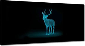 Vászonkép 115x55 Türkiz szarvas