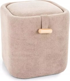 Bézs kárpitozott puff nyitható tárolórekesszel Nap előszoba ülőke