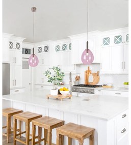 Lila LED függőlámpa üveg búrával Lukka – Candellux Lighting