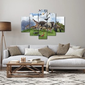 Kép - állatok a szigeten (150x105 cm)