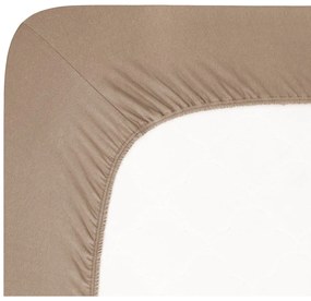 Barna gumis jersey lepedő 90x200 cm Boxspring – Andrea Simone