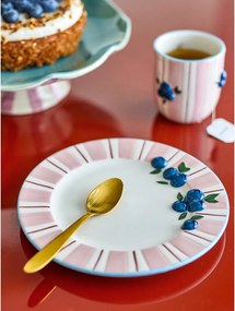 Rózsaszín-krémszínű desszertes kőedény tányér készlet 4 db-os ø 20,5 cm Carry – Bloomingville