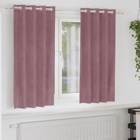 Függönyök 2 pcs Sötét rózsaszín 140 x 175 cm Bársony