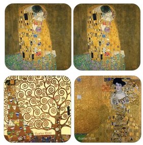 Parafa poháralátét 4 db-os szett Klimt arany vegyes