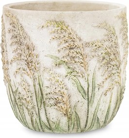 Virágtartó Szürke Bézs Zöld 20x20cm Mezei Virágok Fedél