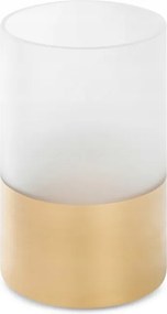 Dekorációs gyertyatartó BLANCA7 12x15 fehér arany, henger alakú