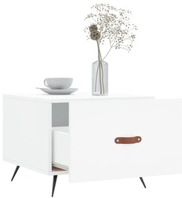 Fehér szerelt fa dohányzóasztal 50 x 50 x 40 cm