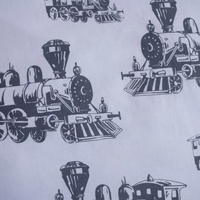 Egyszemélyes pamut gyerek ágyneműhuzat 140x200 cm Train – Jerry Fabrics