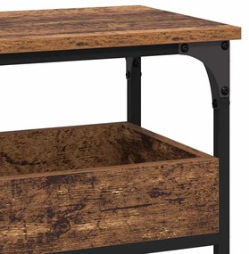 Konzolasztal polcokkal Régi fa 100 x 29 x 75 cm Faanyag