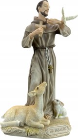 Assisi Szent Ferenc szobor Veronese színben (WU76058AA)