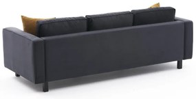 3 személyes kanapé Kale Velvet - Antracit