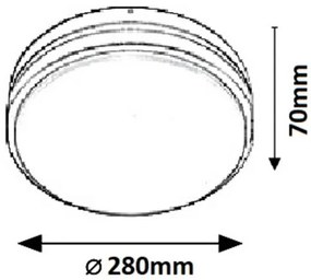 Rabalux 8848 - LED kültéri mennyezeti lámpa HAMBURG LED/12W/230V IP44