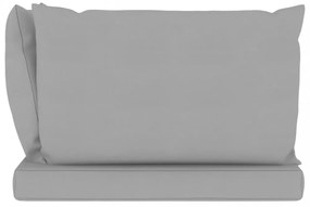 3 db szürke szövet raklapkanapé-párna